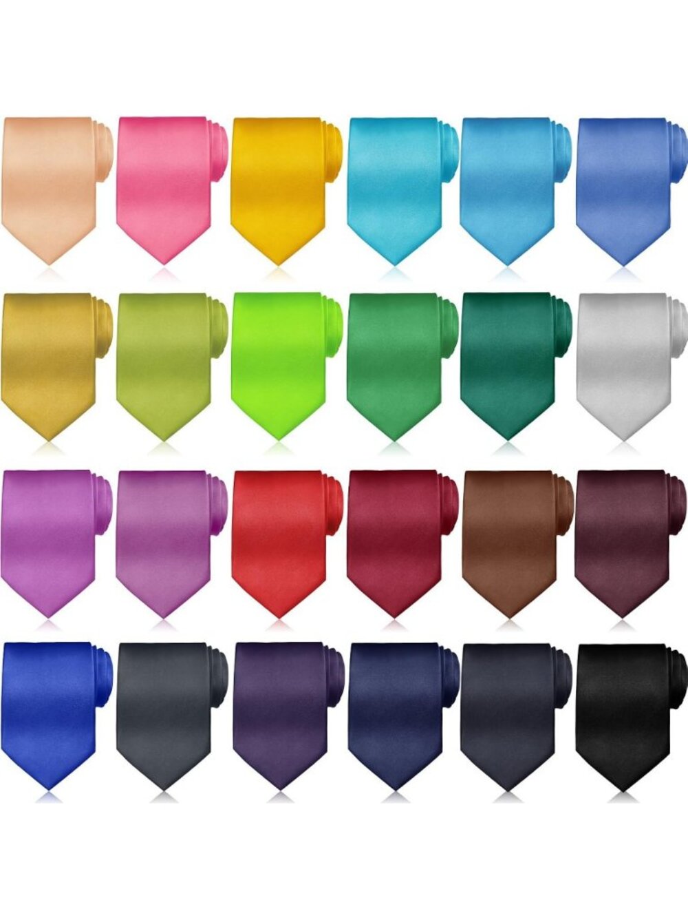Elegant Solid Satin Ties for Men | Business Formal Accessories, Perfect for